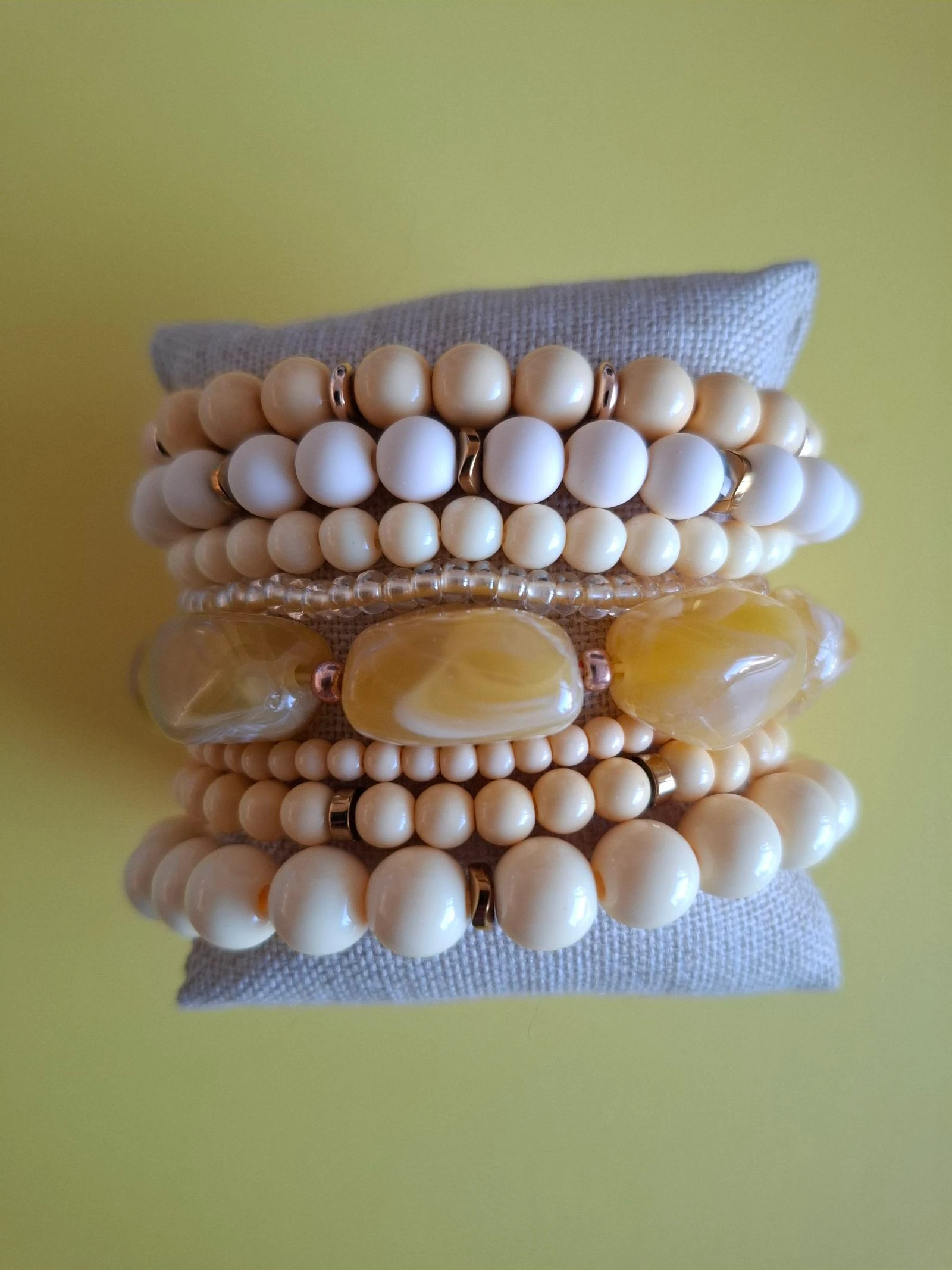 Armbandenset licht geel